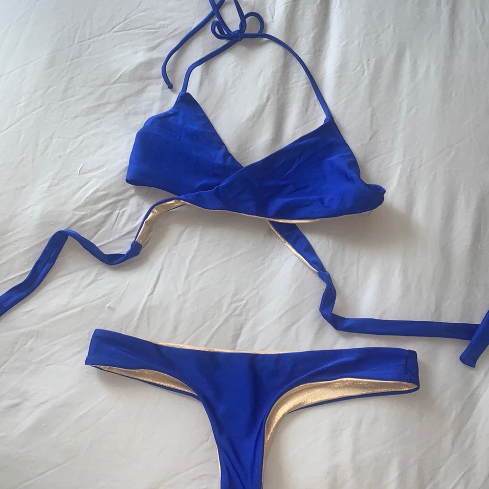 Luli Fama reversible strappy thong bikini